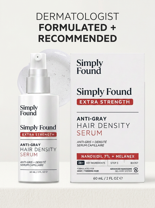 Simply Found EXTRA STRENGTH® — Anti-Gray Hair Density Serum (7% Nanoxidil + 3 DHT Inhibitors)